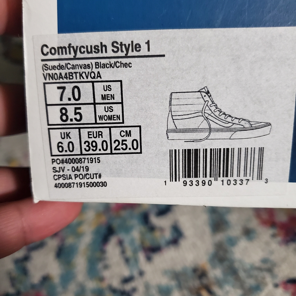 Vans Comfycush Style 1 Black High-Top Sneakers